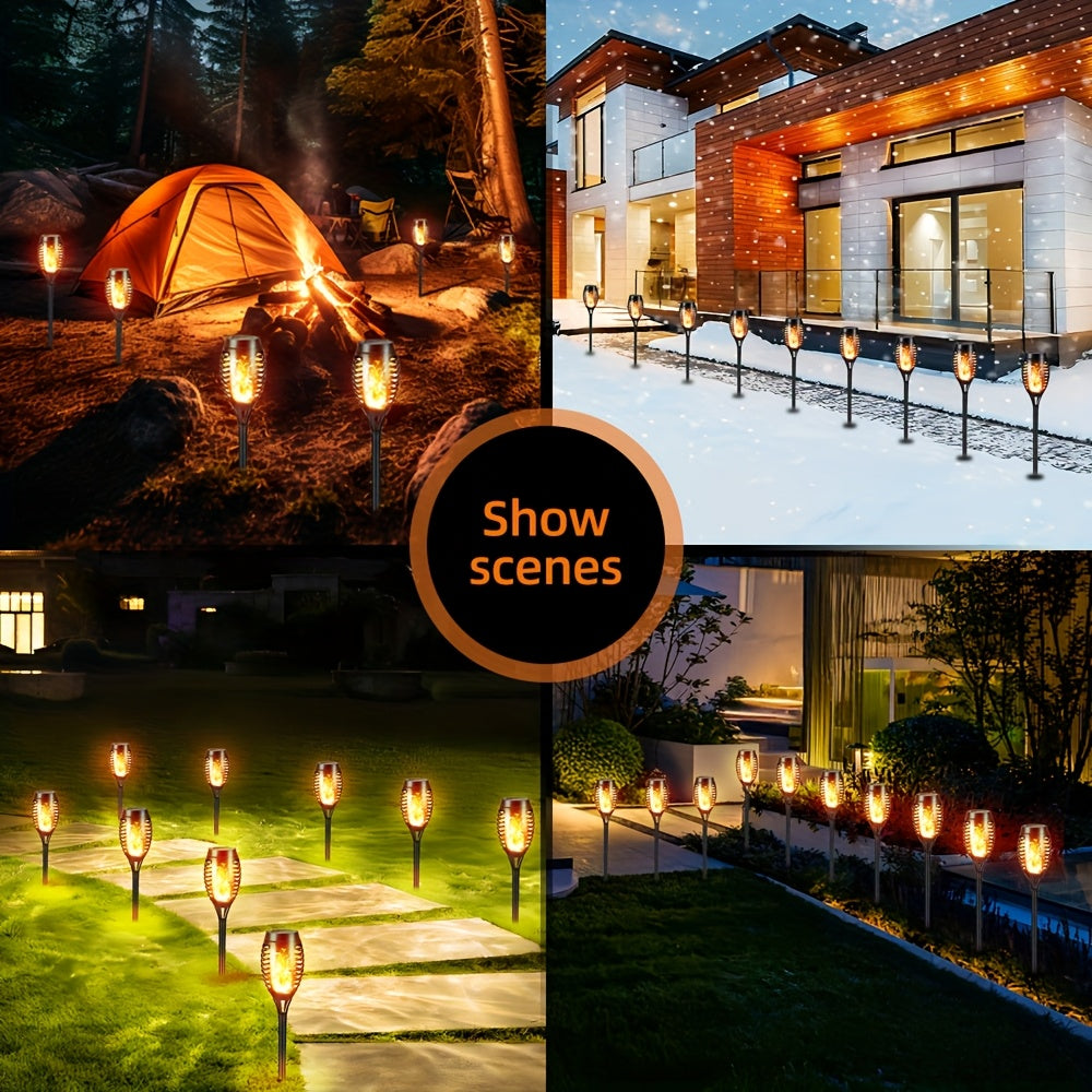 FlamaSolar YP — Set de 8 Antorchas LED Solares con Efecto Llama para Jardín y Patio