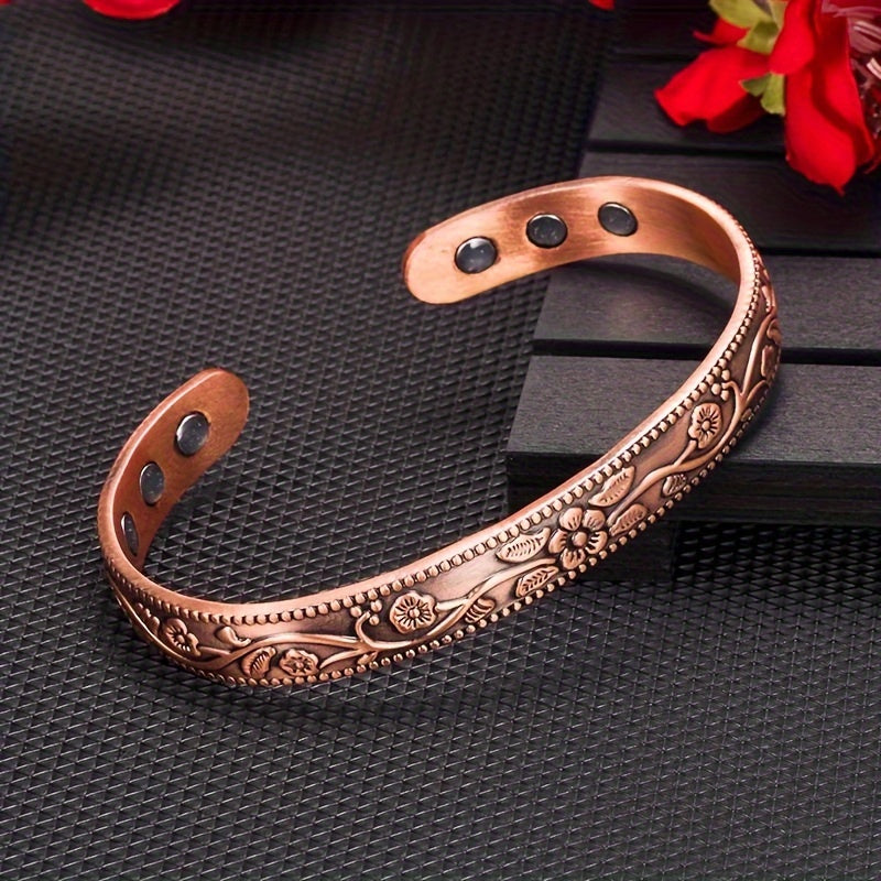 Set of two, copper alloy adjustable ring and bracelet set, Men's and Women's jewelry