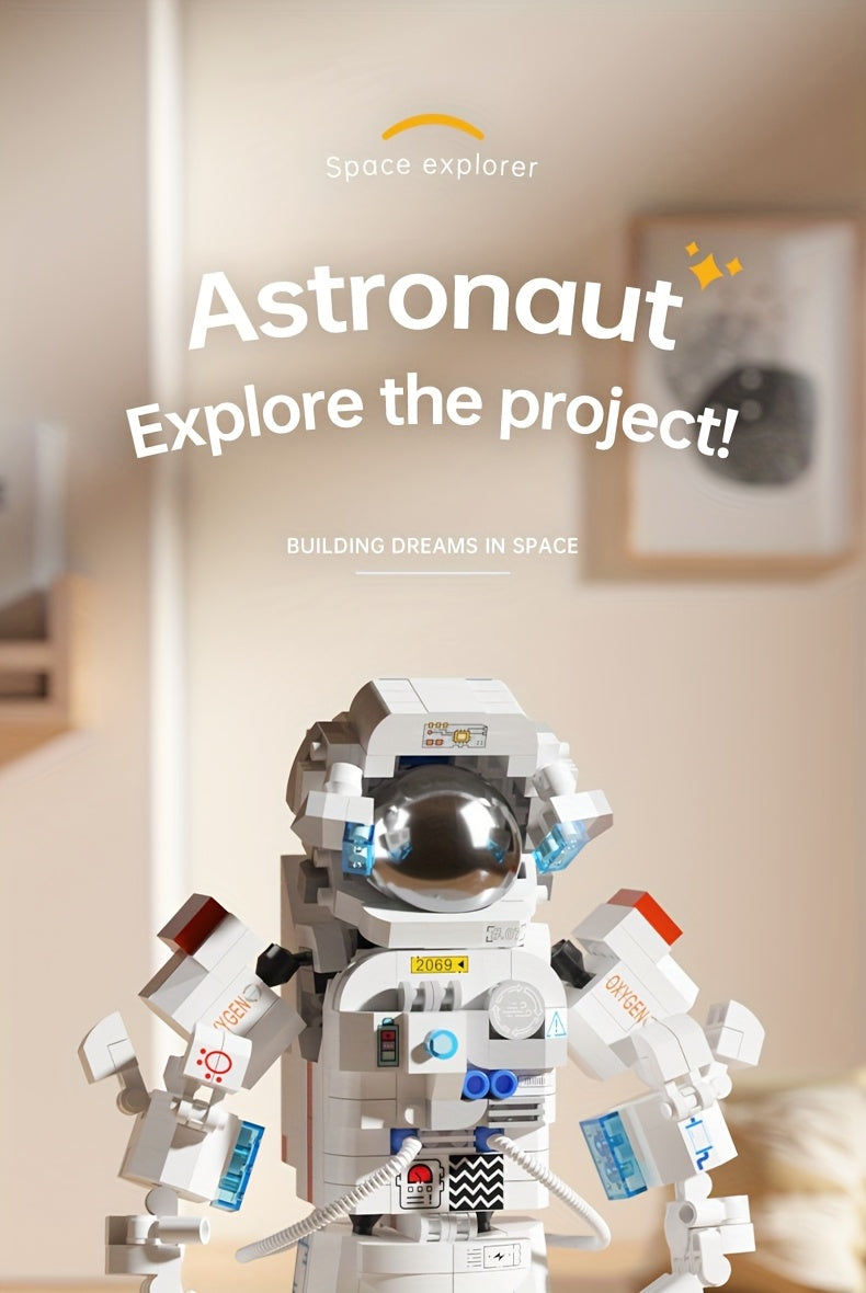 Astronaut Building Block Set, Creative Construction Toys, ABS Plastic, STEM Education Gifts for Teenagers, Birthday Or Holiday Gifts, Space Toys
