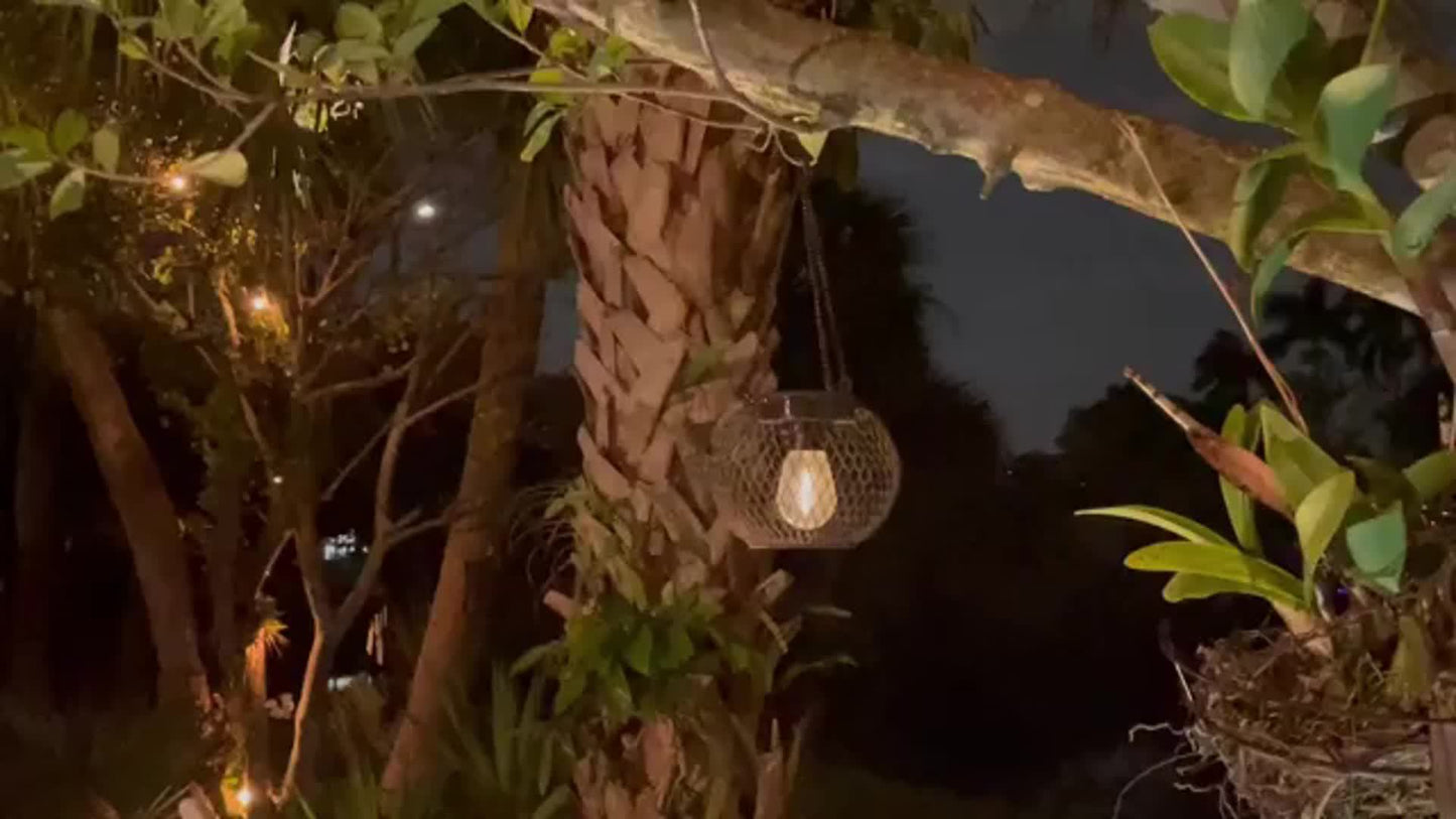 Solar Glow Duo — Set de 2 Faroles Colgantes Solares para Exterior