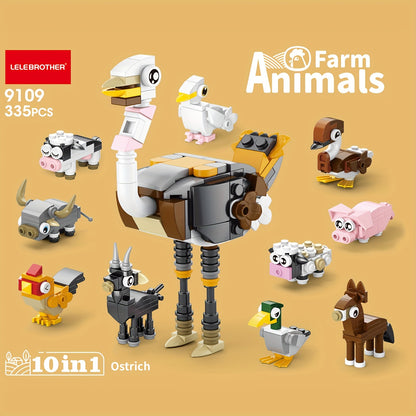 🐾Set de bloques 10 en 1 - Set mini Granja