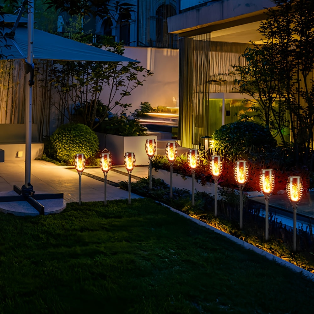 FlamaSolar YP — Set de 8 Antorchas LED Solares con Efecto Llama para Jardín y Patio