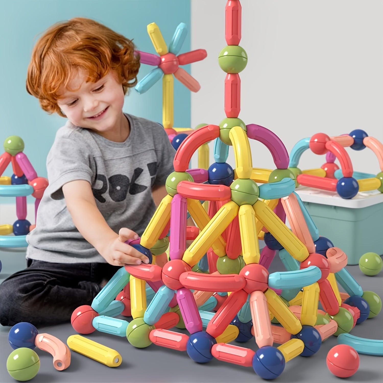 10-166pcs Magnetic Building Blocks for Kids: Magnetic Stick Game for 3 4 5 Years Old Toddlers - STEM Starter Toy for Kids Age 3-5 Preschool - Birthday Gift for Boys Girls