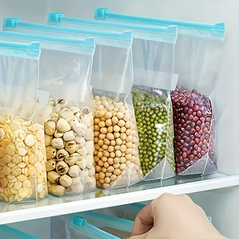 60pcs of Three Sizes Zippered Food Storage Bags, Food Classification Storage Bags, Food Fresh Keeping And Sealing Bags, Suitable for Fruits, Grains, Vegetables And Meat, Kitchen Storage And Storage, Kitchen Accessories