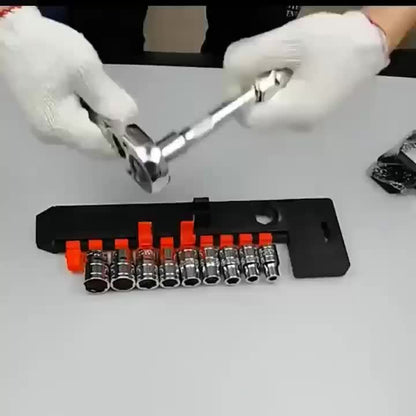 PowerFix 12 — Set de 12 Llaves de Vaso Intercambiables (1/4")