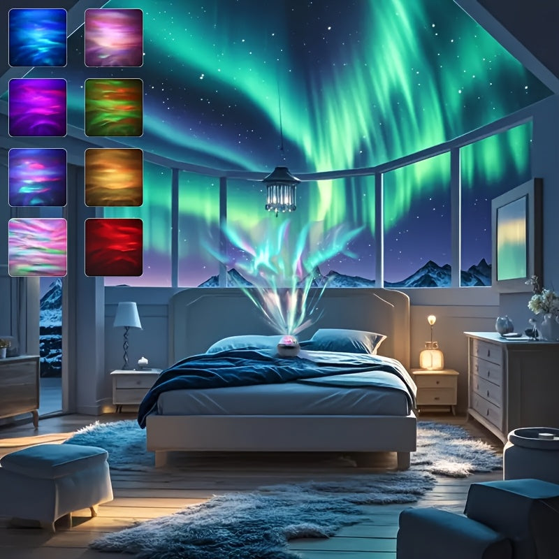 Small Magic Ball Contains Beautiful Northern Lights, A Variety Of Light Color Rotation Changes, USB Plug-In Remote Control Light Effect, Suitable for Bedroom Living Room Party