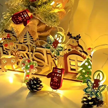 Naviluz YX — Guirnalda LED Navideña de 2 Metros con Figuras Festivas (Santa, Reno, Muñeco de Nieve y Más)