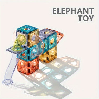 MagniTrack XK — Set de 73 Piezas de Construcción Magnética 3D (Colores Mixtos, Temática Geométrica y Arquitectónica)