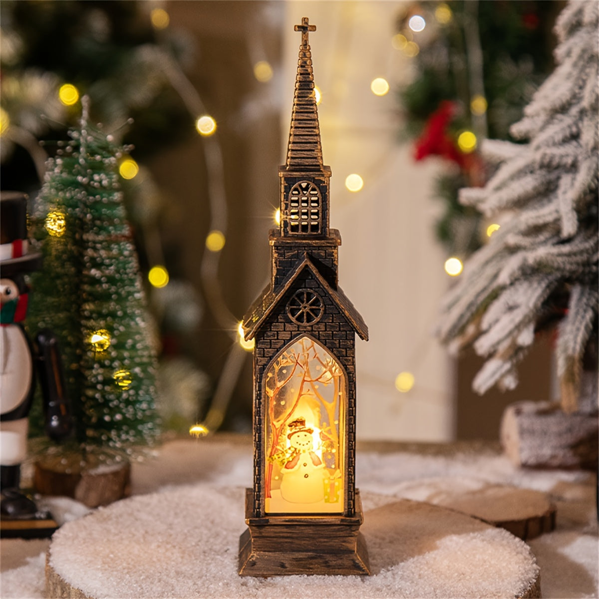 4pcs LED Electronic Candle Lights - Smart Holiday Decor with Realistic Flame Effect, Battery-Powered (Batteries Not Included) for Christmas, New Year, Autumn & Winter - Fireplace & Bedroom Night Lights, Festive Ornaments, Can