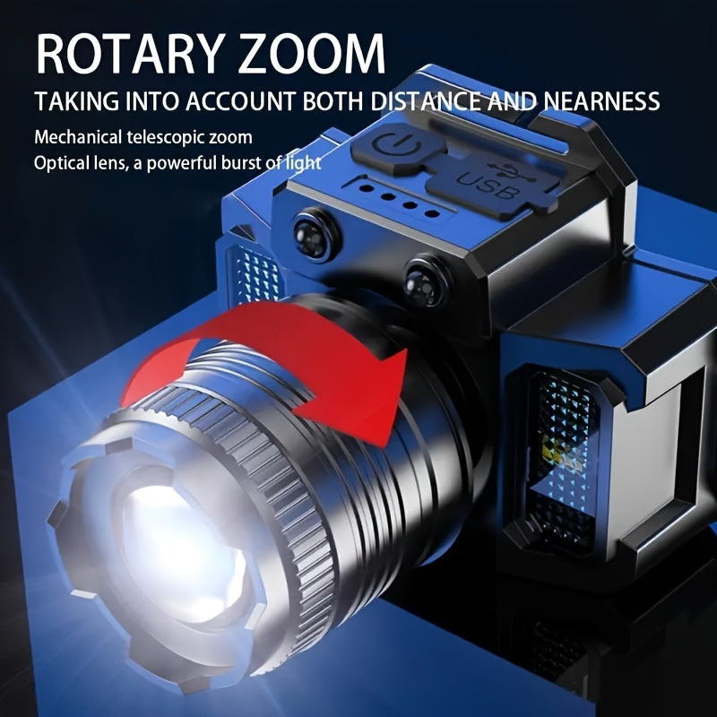 BrilliantBeam TM — Linterna Frontal LED Recargable con Sensor Infrarrojo (Marca Brilliant Fire, Manos Libres, 1500mAh)