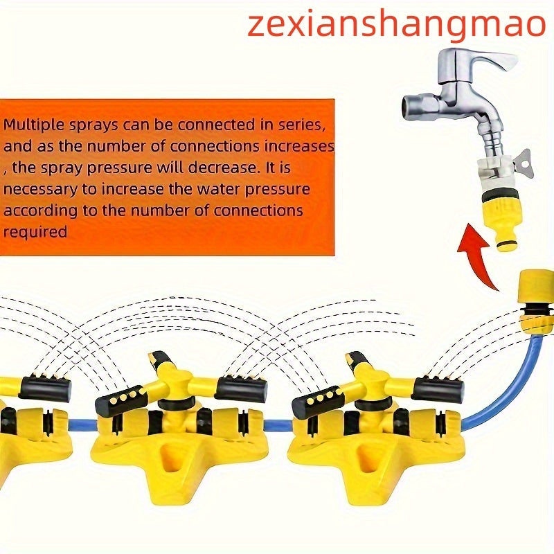 HydroFlex PW — Aspersores Giratorios para Jardín con Conexiones Múltiples