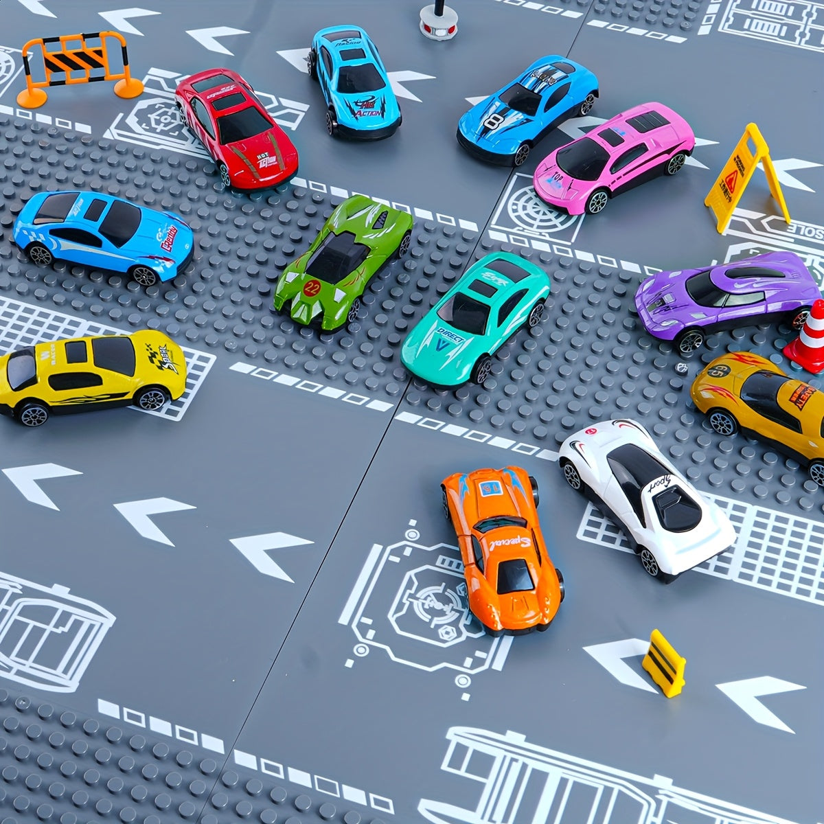 12pcs Colorful Metal Car Toy Set with Durable Metal Structure, Manual Racing Vehicles, Action Figures, Ideal for 3-9 Year Old Children, Perfect Birthday and Party Gift, Playset for Youngsters|Playful Car Set|Durable Metal Toy