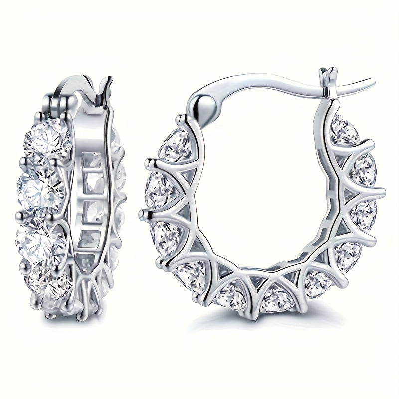 RYYM Crystal Hoops — Aros de Argolla Dorados con Zirconia