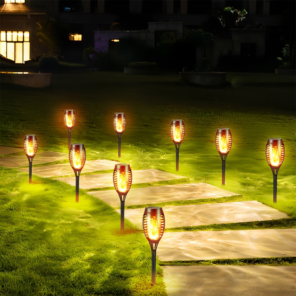 FlamaSolar YP — Set de 8 Antorchas LED Solares con Efecto Llama para Jardín y Patio