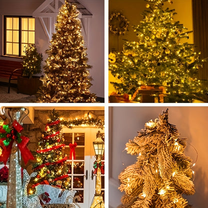 LuzAura HR — Set de 6 Guirnaldas LED de Alambre de Cobre con Luz Cálida Solar (Decoración Exterior)