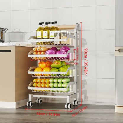 HEART LEAF NN — Carro de Servicio en Acero Inoxidable de Alta Resistencia con Ruedas con Freno (Sin Ensamblaje, Diseño Compacto)