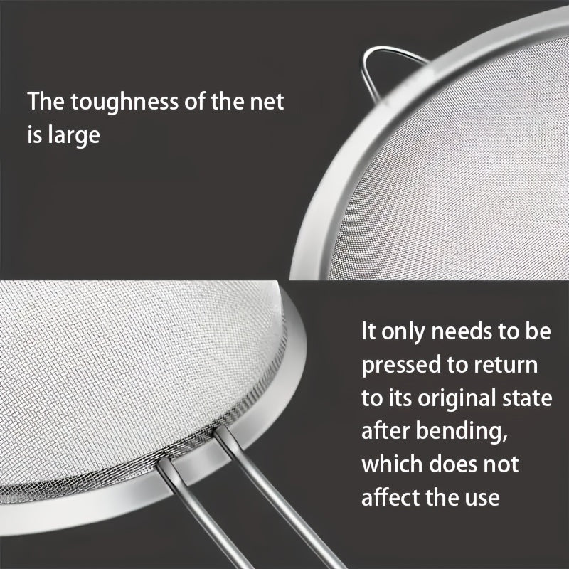 SteelDrain TM — Colador de Malla Grande en Acero Inoxidable para Cocina (Apto para Contacto con Alimentos)