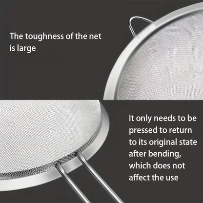 SteelDrain TM — Colador de Malla Grande en Acero Inoxidable para Cocina (Apto para Contacto con Alimentos)