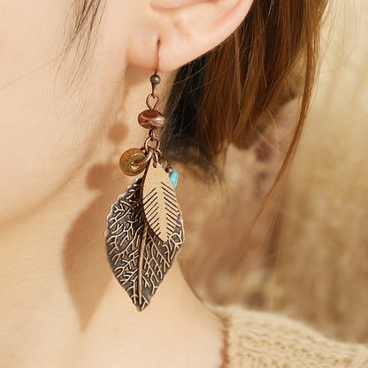 Boho Leaf — Set de Joyería Étnica Vintage (3 Piezas)