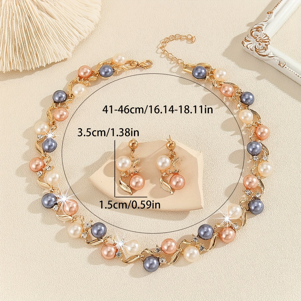 Crystal Grace — Set de Collar y Aros Elegantes con Zirconia (2 Piezas)