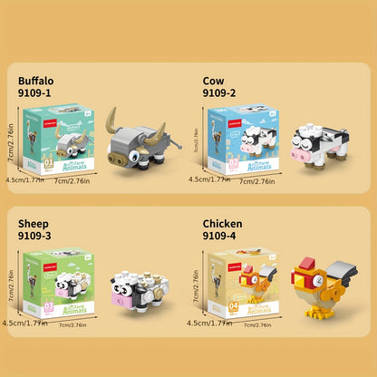 🐾Set de bloques 10 en 1 - Set mini Granja