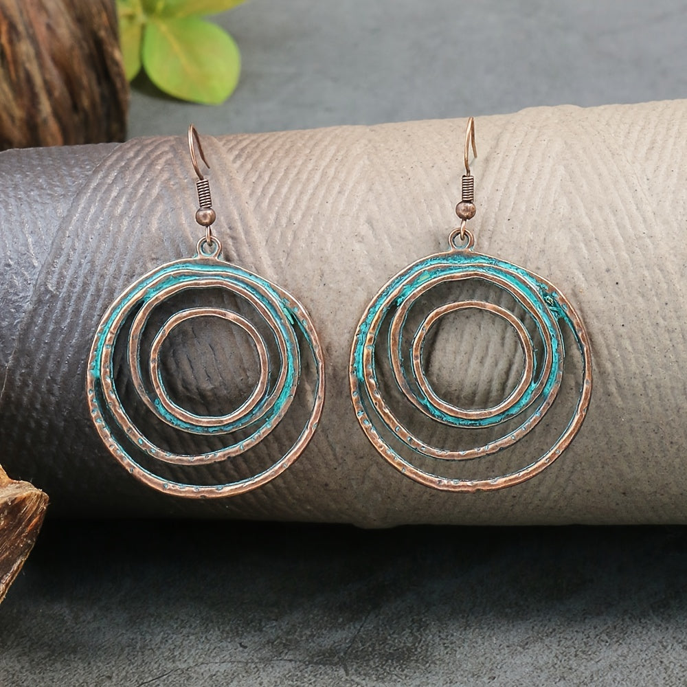 Tribal Essence — Set de Collar Doble y Aros Vintage (3 Piezas)