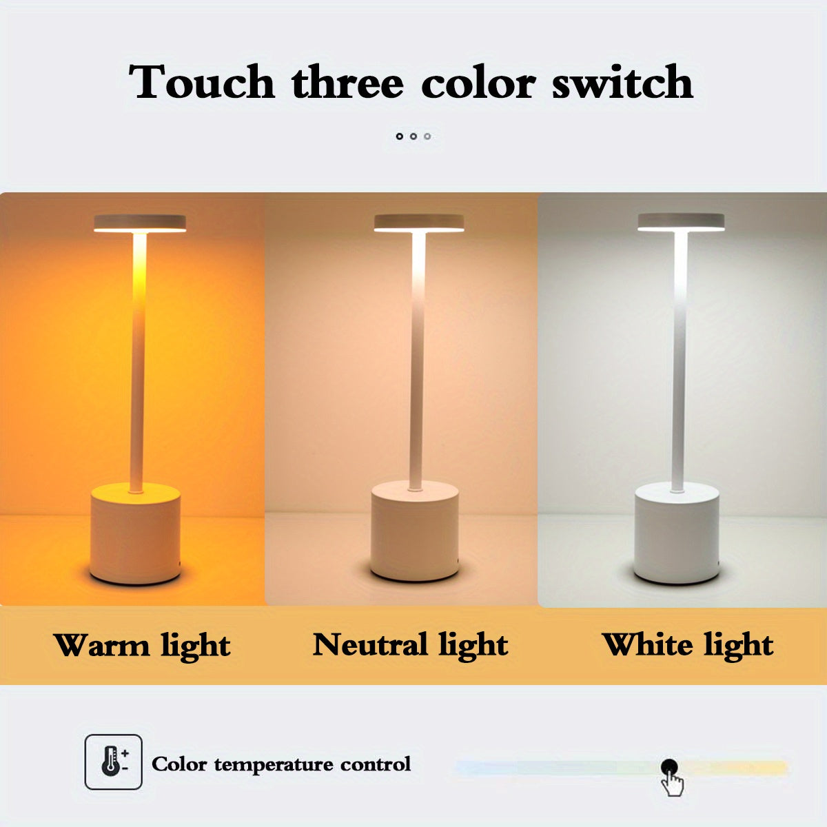 1pc Modern LED Desk Lamp with Touch Control - Rechargeable Lithium Battery, USB Charging, Adjustable Brightness, Uplight for Home, Office, Bar, and Bedroom Decor, Bar Light | Modern Desk Lamp | Touch Control Lamp, Desk Lamp
