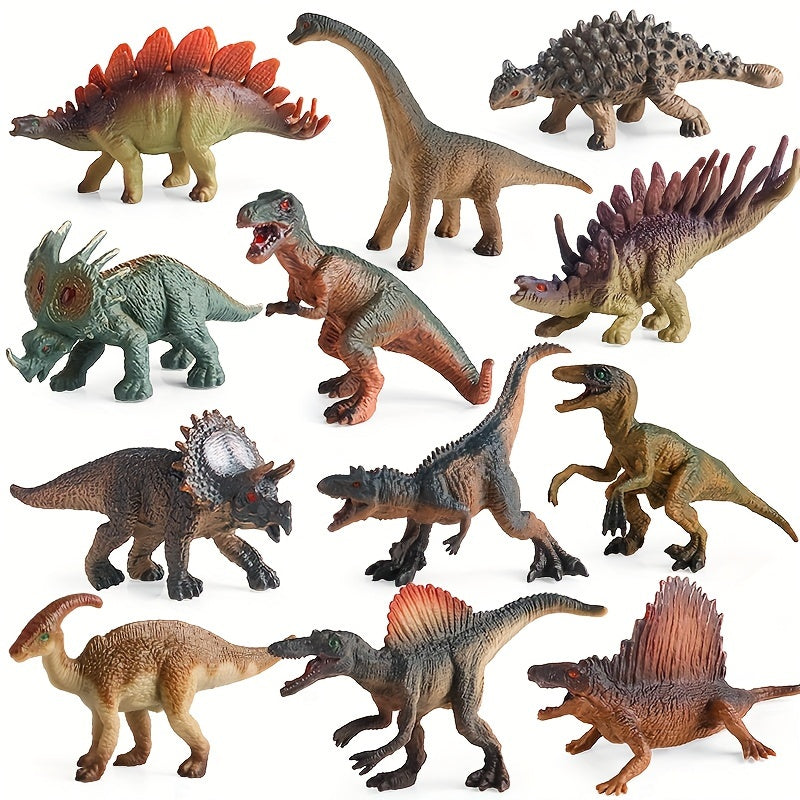 DinoWorld Pack — Set de 12 Dinosaurios de Acción