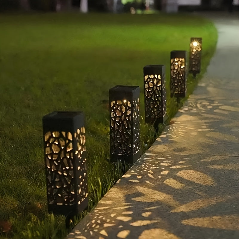 6pcs Solar Outdoor Lighting Commercial Street Lighting Solar Decorative Pathway Lights Area Lighting Yard Lawn Lights IP44 Outdoor Solar LED Landscape Garden Lighting