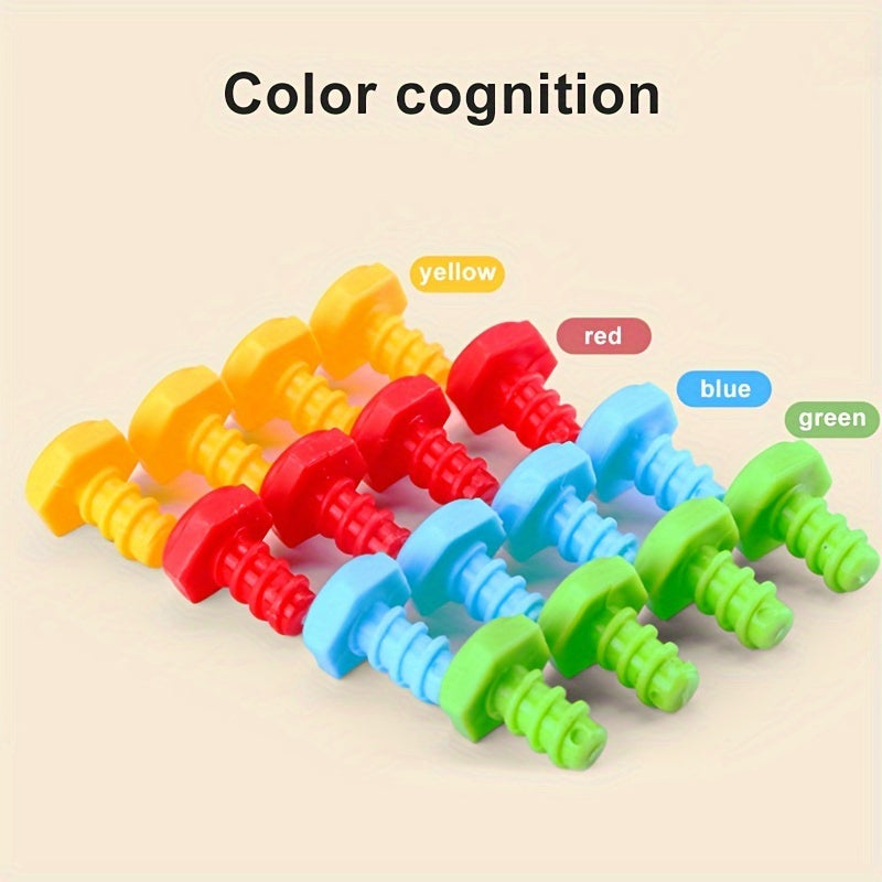 TecnoBloques RK — Set de Construcción con Tornillos y Herramientas (287 Piezas, Color Rojo, Tema Geométrico)