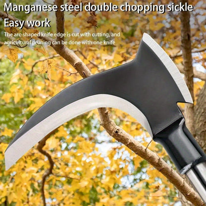 CurveCut Mangan — Hacha de Jardinería con Hoja Curva en Acero Manganeso