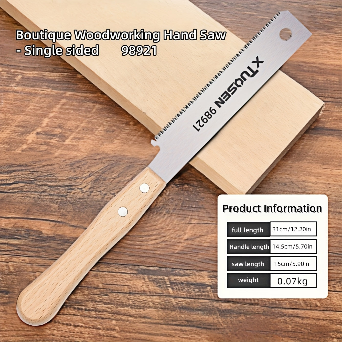 A Set of Three Japanese Saws, Including a Hand Saw, Double-Sided Saw, Three-Speed Saw, Mortise Saw, Fine-Toothed Hardwood Saw, Small Hand Saw, Fine Saw, And Fine Mortise Hand Saw. These Woodworking Tools Are Designed for Flus