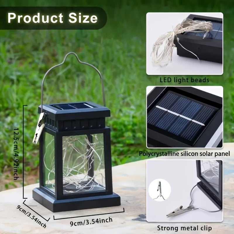 1pc/2pcs Solar Lantern RANGDONG, Solar Yard Decoration Solar Light Garden Outdoor Hanging Decor, Halloween Christmas Thanksgiving Gift