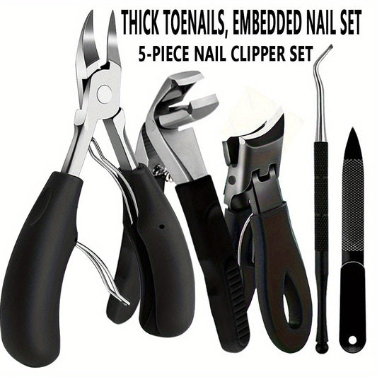 SteelCare Pro — Set de 5 Cortauñas Reforzados