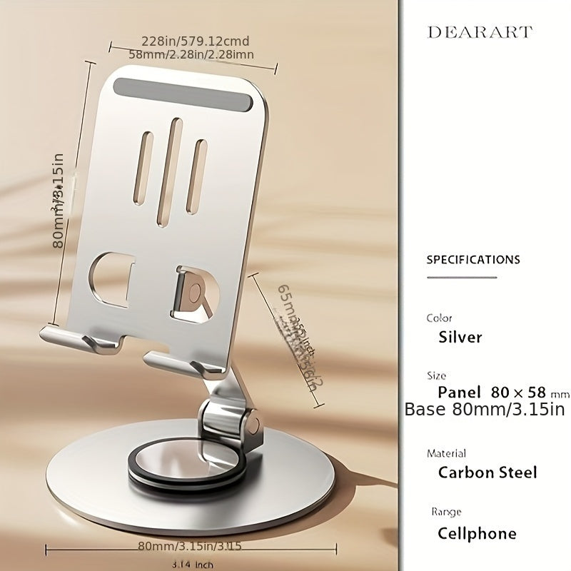 FlexiStand Pro — Soporte Metálico Plegable para Teléfono (Carbon Black)
