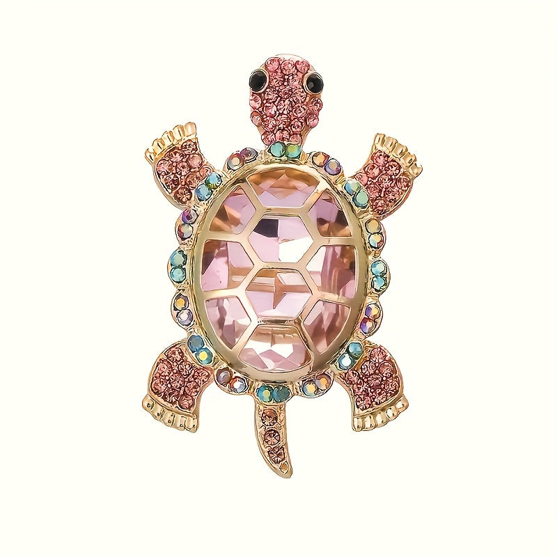 LuckyTurtle DT — Broche Artesanal de Tortuga en Cobre Puro (Decoración Versátil para Hogar, Oficina y Festividades)
