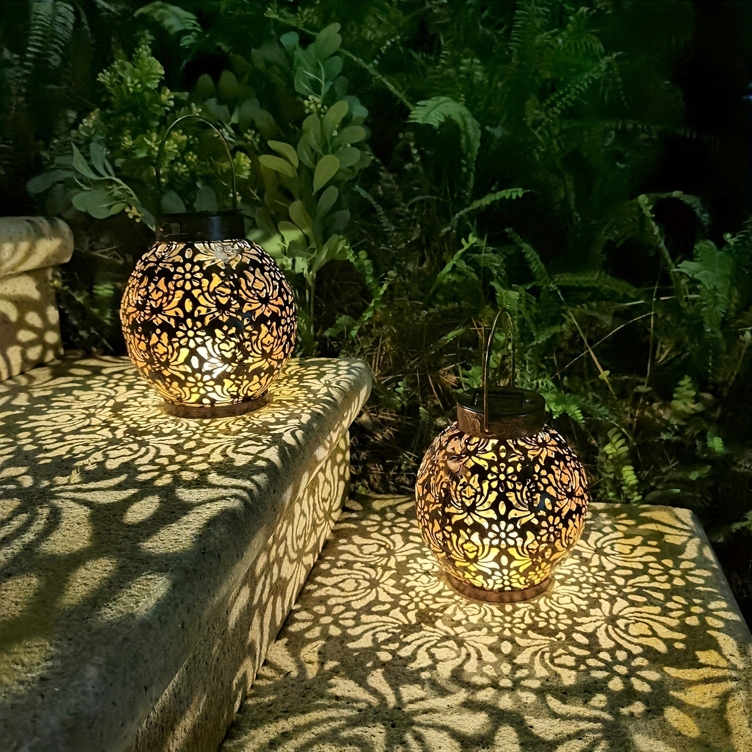 Faroles Solares Marroquíes — Set Decorativo de Jardín