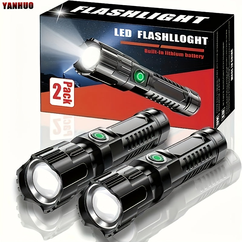 YANHUO BrightDuo — Set de 2 Linternas LED Recargables (350 lúmenes)