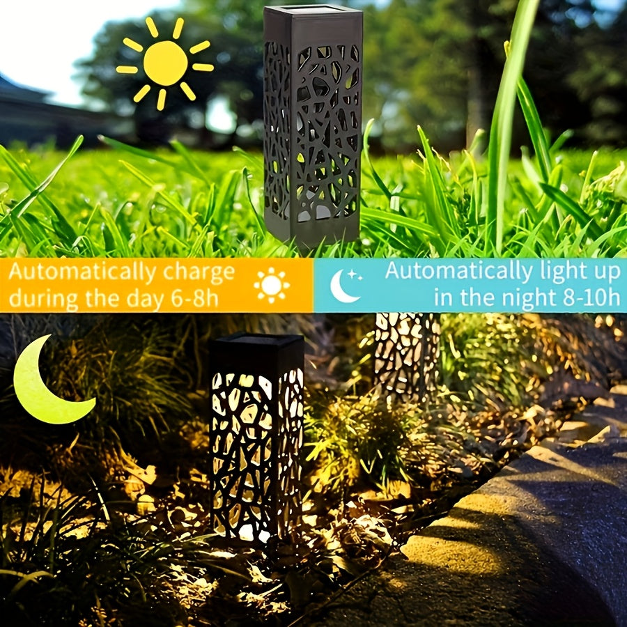 6pcs Solar Outdoor Lighting Commercial Street Lighting Solar Decorative Pathway Lights Area Lighting Yard Lawn Lights IP44 Outdoor Solar LED Landscape Garden Lighting