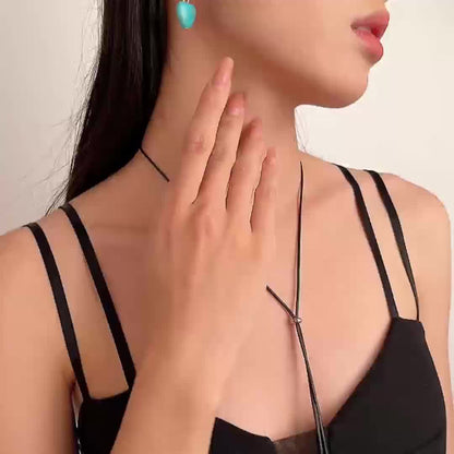 Boho Heart — Set de Collar y Aros Vintage con Corazón