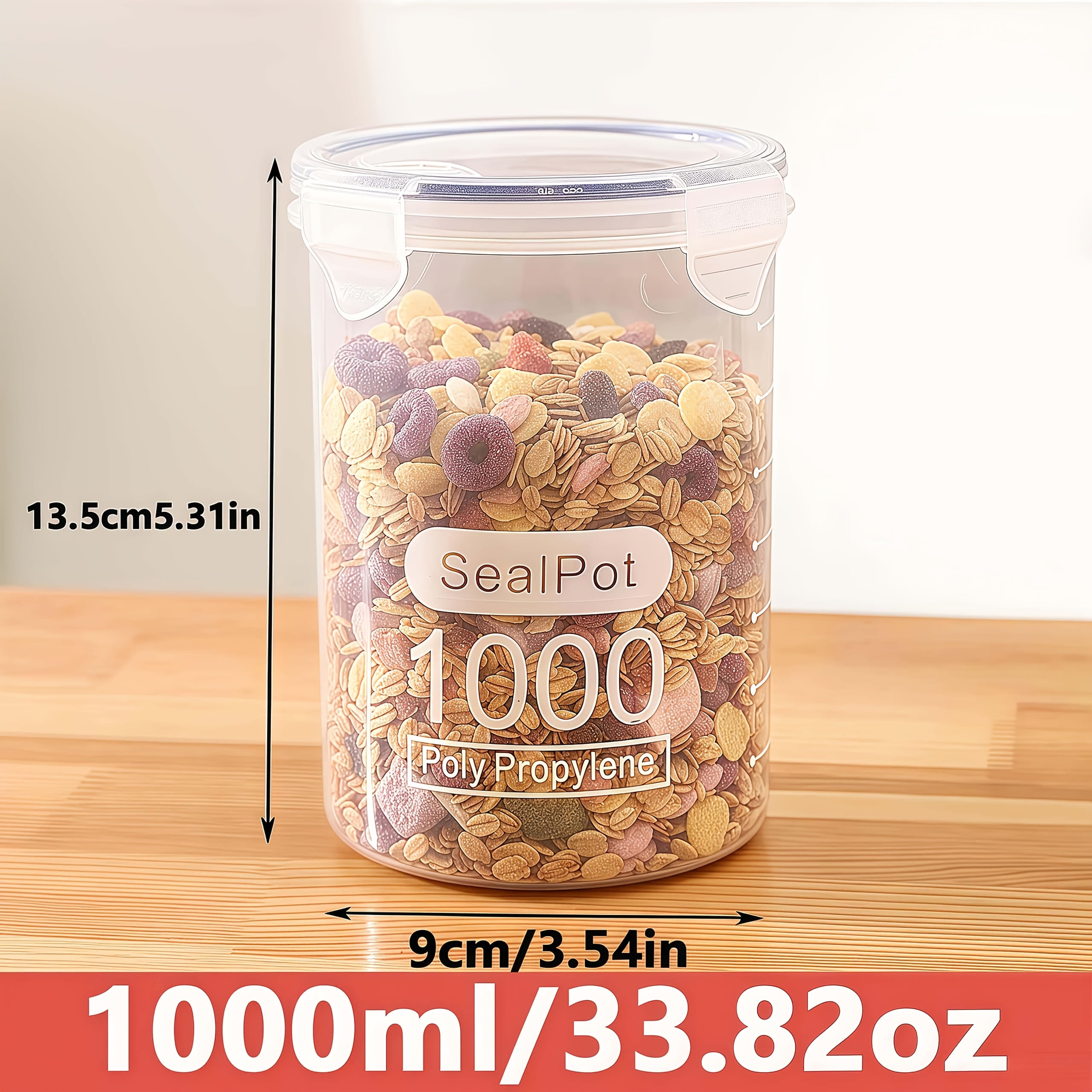9pcs Reusable Sealed Grain Storage Containers, Ideal for Snacks and Cereals – Essential Kitchen & Fridge Organizer, Space-Saving Design, BPA-Free Material, High-Quality Construction, Perfect for Small Spaces and Meal Prep