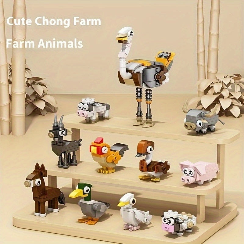 🐾Set de bloques 10 en 1 - Set mini Granja