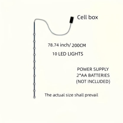 Naviluz YX — Guirnalda LED Navideña de 2 Metros con Figuras Festivas (Santa, Reno, Muñeco de Nieve y Más)