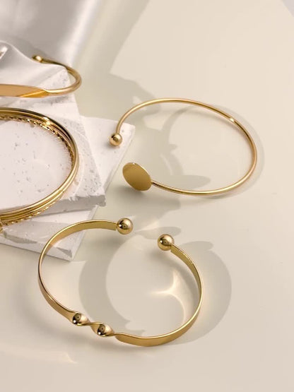 GeoCharm — Set de 5 Pulseras Vintage Minimalistas