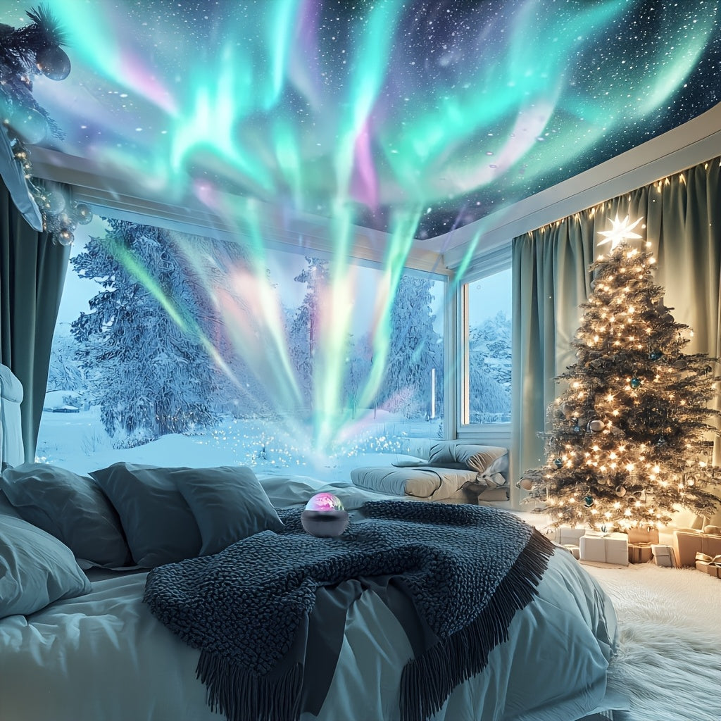 AuroraSphere YETHKE — Bola Mágica LED con Efecto de Luces del Norte (USB + Control Remoto)