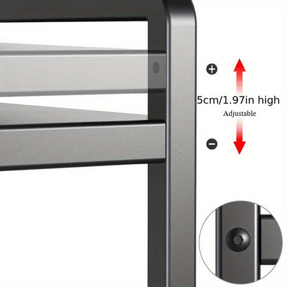 FlexRack CB — Estante Metálico Ajustable para Microondas y Cocina (Multinivel, Retráctil, Montaje en Encimera)