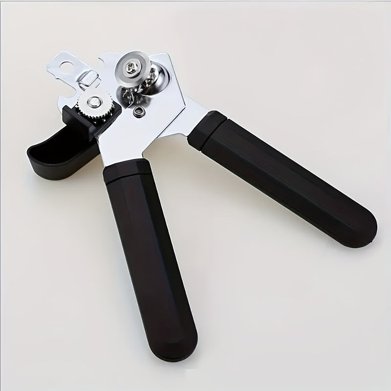 3-in-1 Stainless Steel Can Opener, Multi-Functional Manual Opener with Strong Grip, Ergonomic Design, Ideal for Home, Restaurant, Kitchen Use, No Power Required