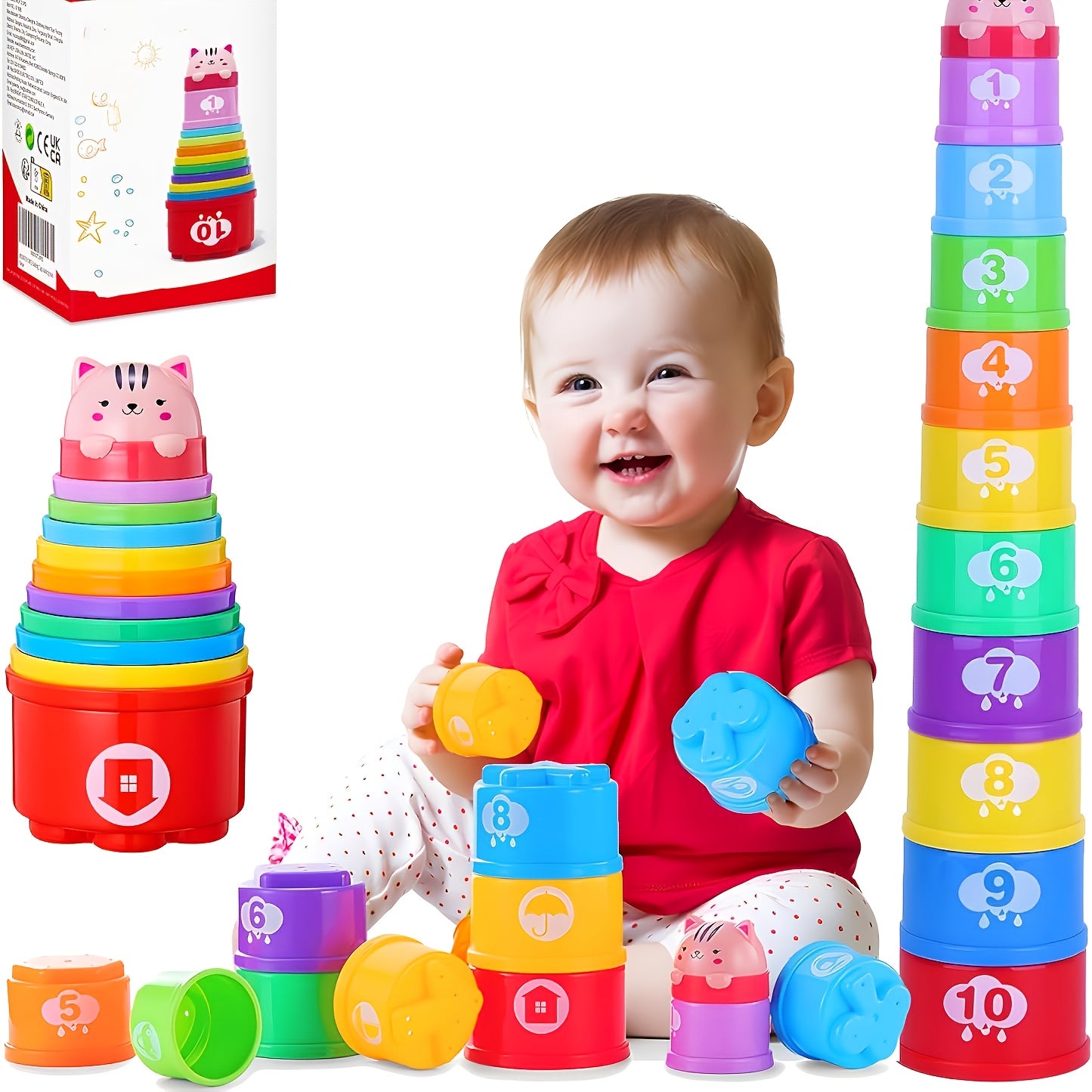 Stack & Play — Vasitos Apilables para Bebés