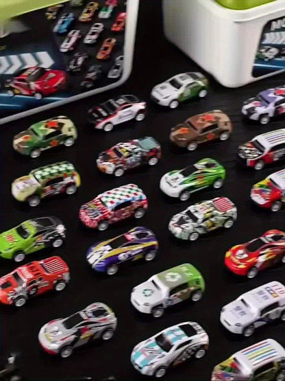 SpeedBox 50 — Set de 50 Mini Autos de Aleación con Caja Organizadora