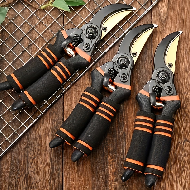 8.5-Inch Professional Bypass Pruning Shears - Ultra-Sharp Premium Garden Shears, Heavy-Duty Handheld Garden Fence Clippers with Ergonomic Black & Red Handles for Trimming Branches, Shrubs, and Hedges, Garden Shears for Cuttin
